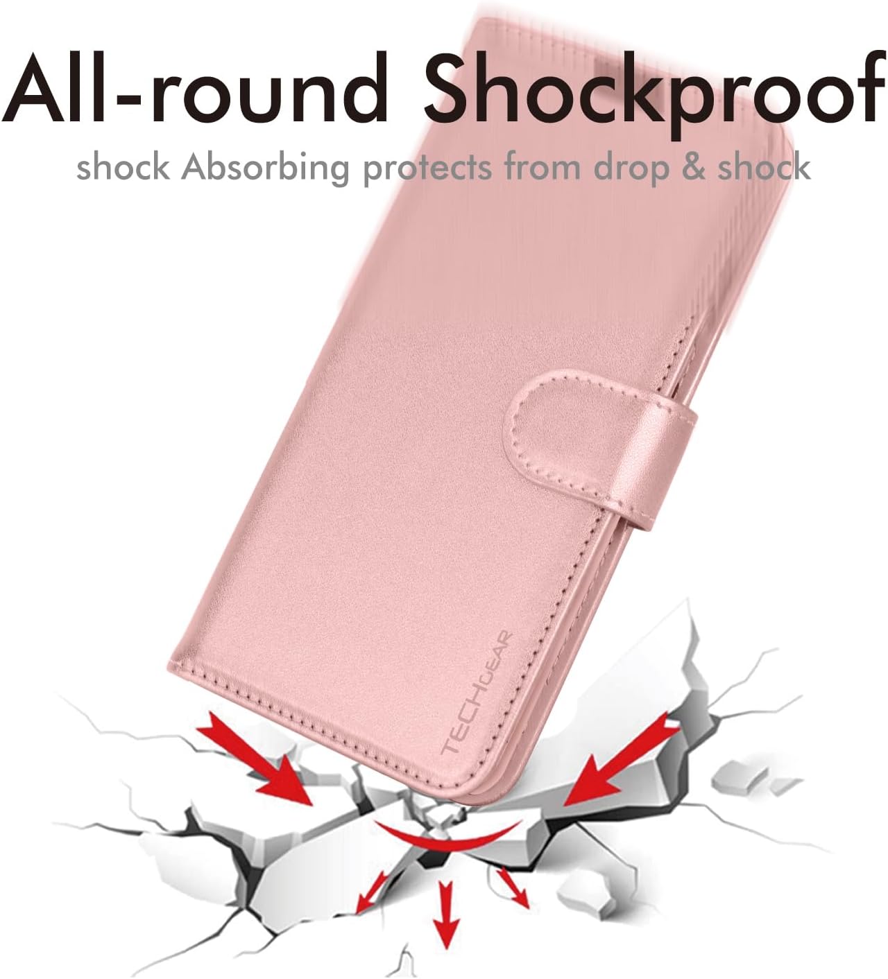 [Wallet Case] Protective Cover with Cash & Card Holder, Stand and Wrist Strap For Samsung Galaxy S24 Plus