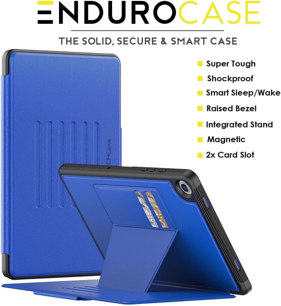 [Enduro Case] Tough Strong Magnetic & Flip Case [Auto Sleep/Wake] Cover with Multi-Angle Stand & Card Slot For Samsung Tab A9 Plus 11" (SM-X210/X215)