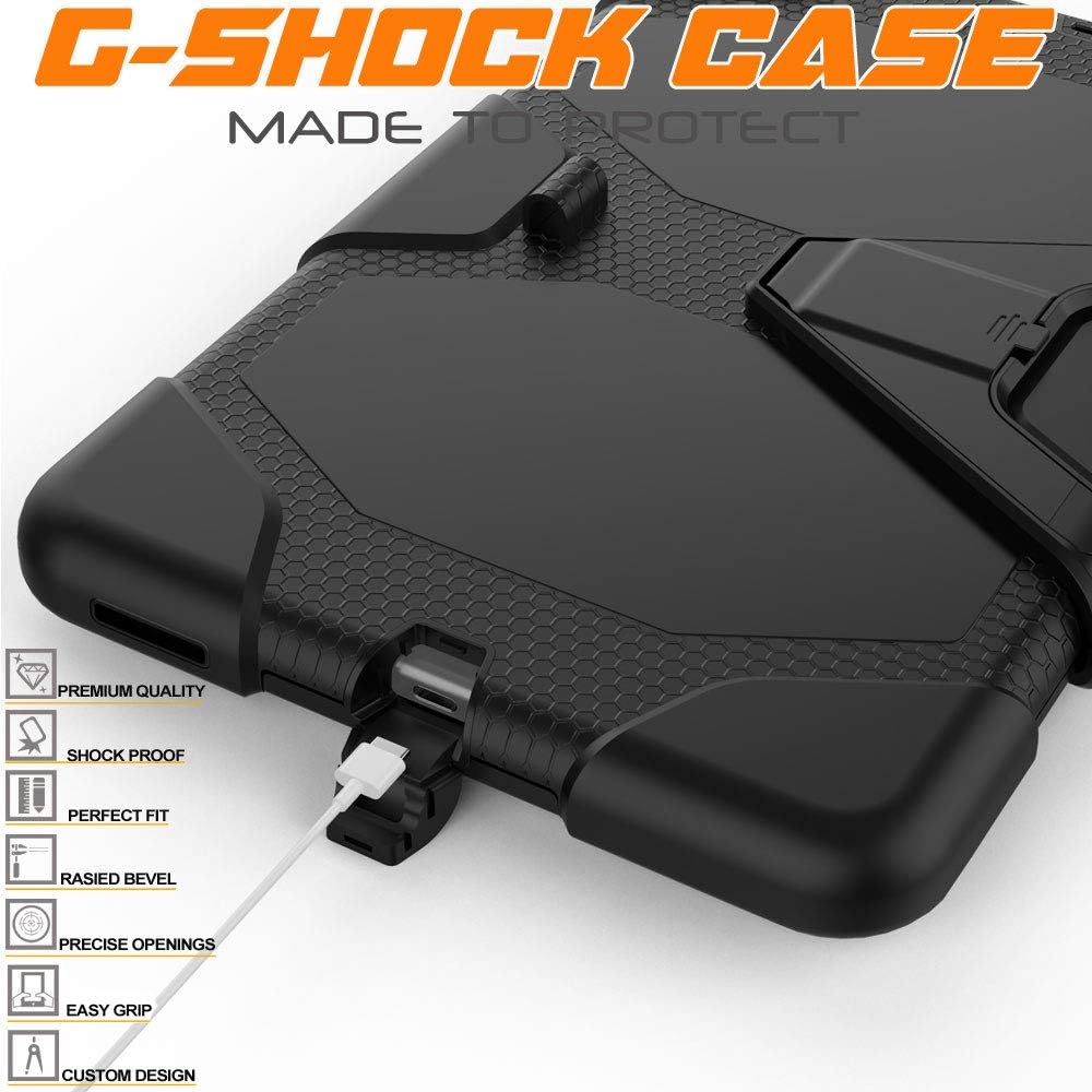[G-SHOCK Case] Heavy Duty Long Survival Screen Protector Case for Samsung Galaxy Tab S6 Lite (SM-P610/P613/P615/P619/P620/P625)