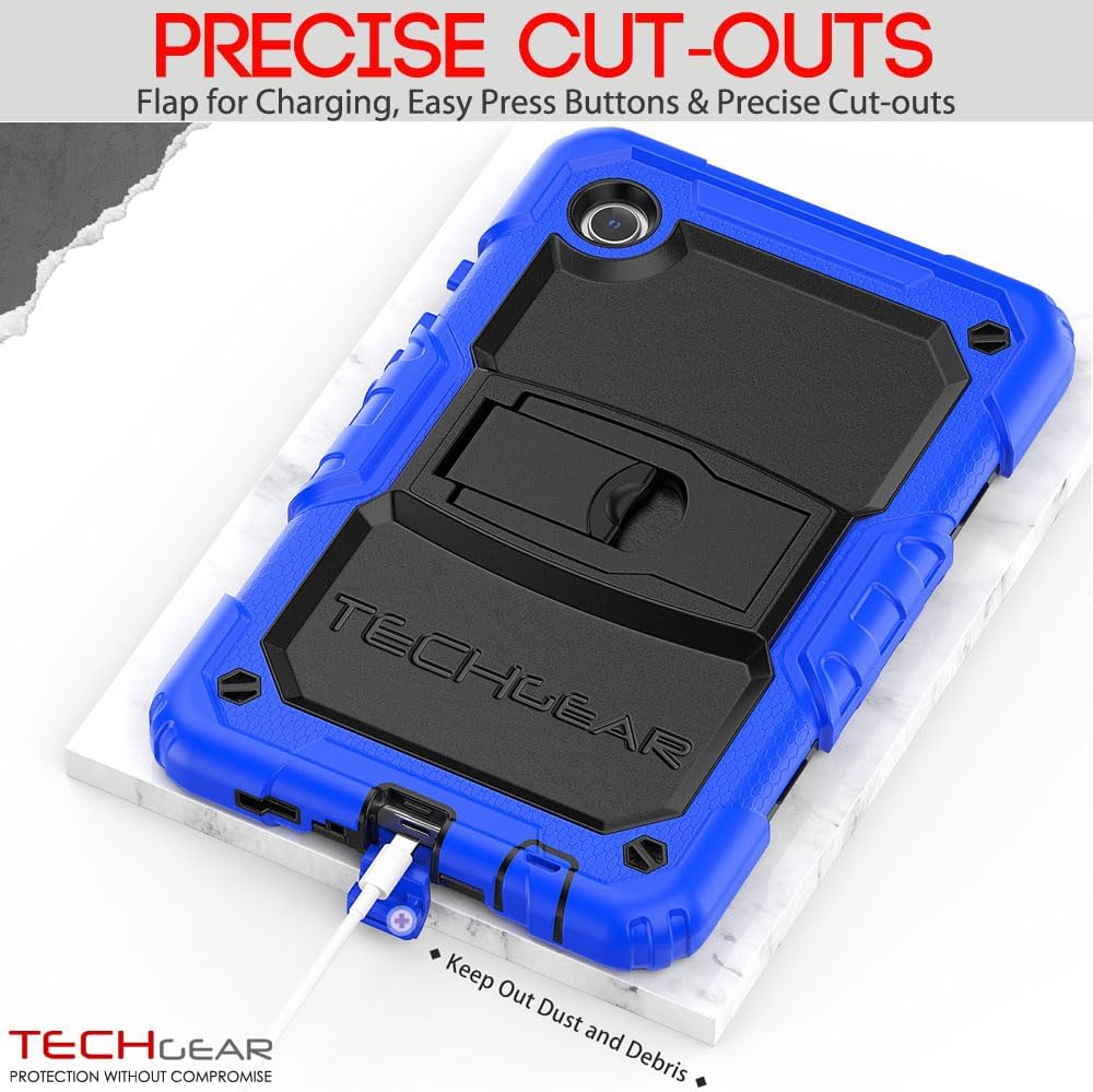[ArmourSHIELD Case] Full Body Tough Rugged Case with Folding Stand & Screen Protector For Samsung Galaxy Tab A9 8.7" (SM-X110 / SM-X115)