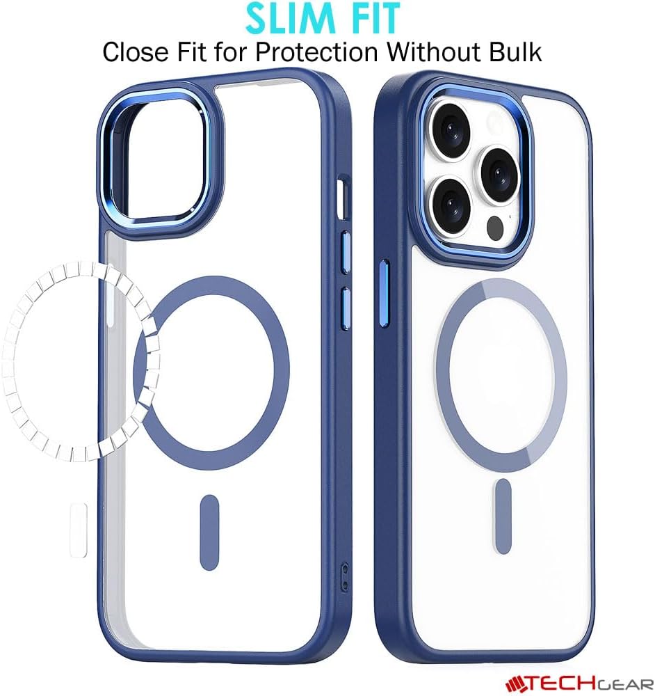 iPhone 15 Pro Max Tough MagSafe Case [Magnetic Fusion] Premium Tough Rugged Protective Case Slim Heavy Duty Protection with Clear Back