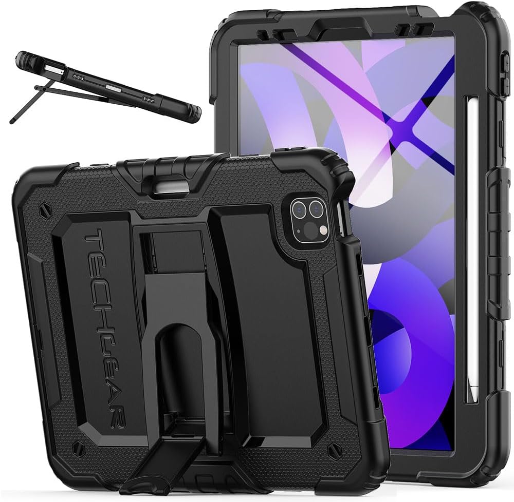 [ArmourSHIELD] Full Body Tough Rugged Case with Folding Stand & Protector For Apple iPad Air 10.9" 4th/5th Gen (2022/20) & iPad Pro 11" 4th/3rd Gen