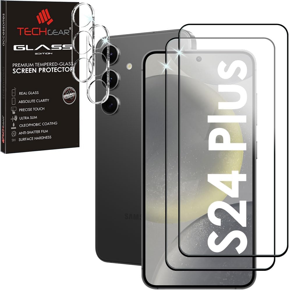 Samsung Galaxy S24 Plus FULL Tempered Glass Screen & with Camera Lens Protector