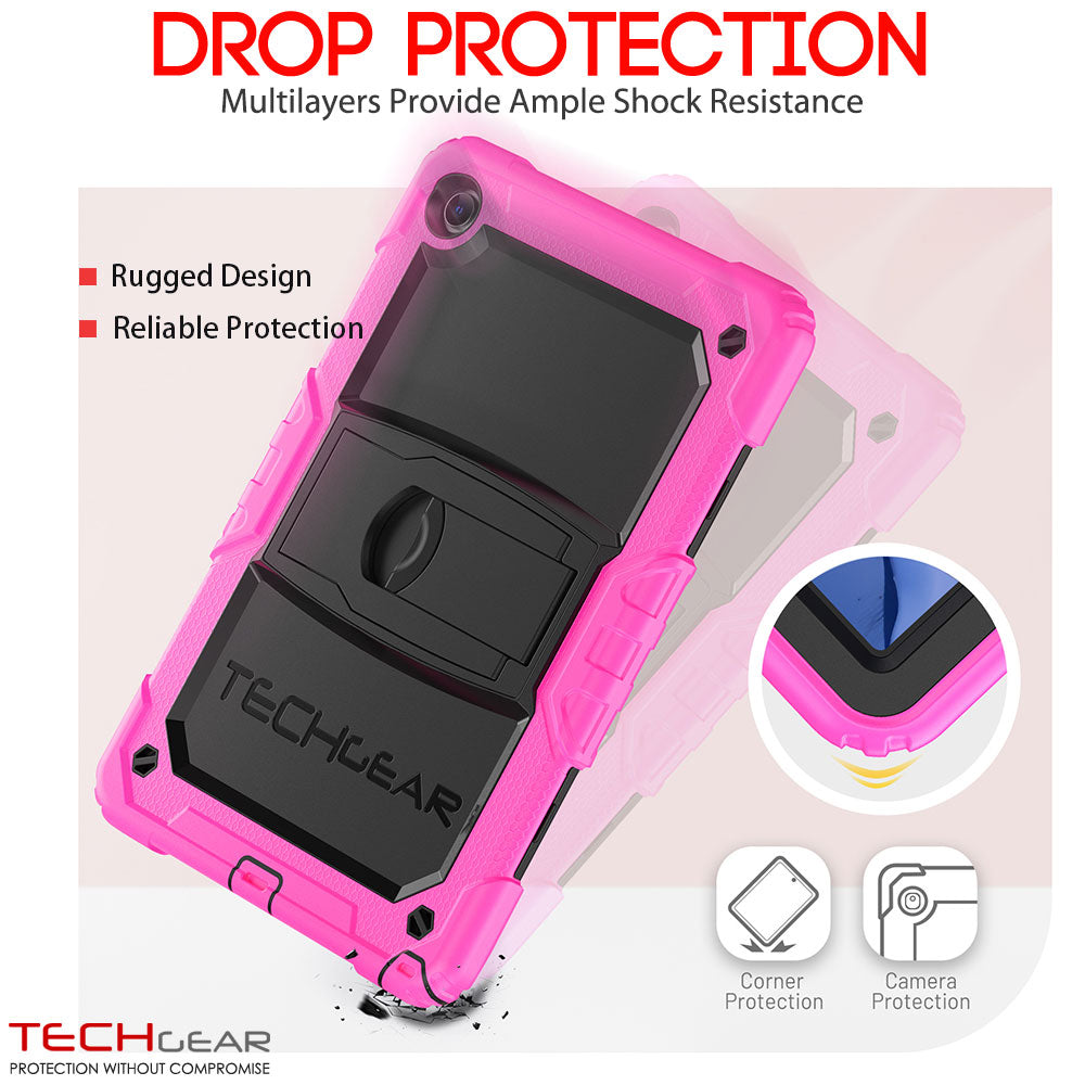 TECHGEAR ArmourSHIELD Case for Samsung Galaxy Tab A11+ (A11 Plus) 11" (SM-X230/X236) – Tough Rugged Full Body Case with Screen Protector & Kickstand