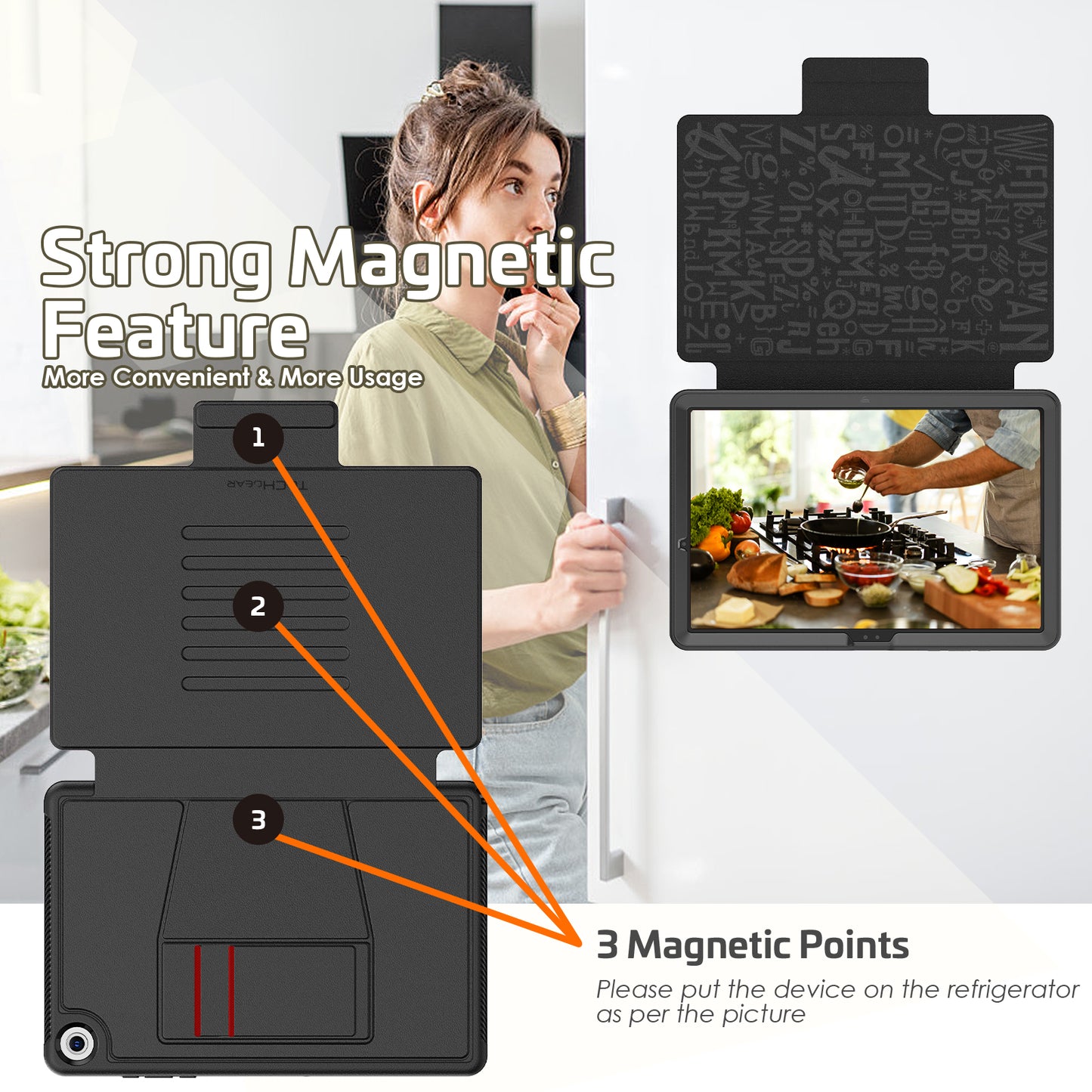 TECHGEAR Enduro Case for Samsung Galaxy Tab A11+ / A11 Plus 11"(SM-X230/X236) – Rugged Magnetic Smart Case with Stand, Card Slot & Trolley Compatible [Auto Sleep/Wake]