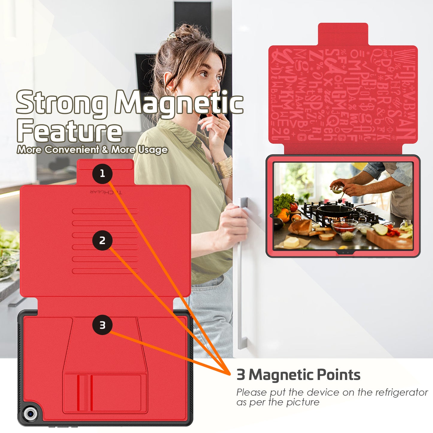 TECHGEAR Enduro Case for Samsung Galaxy Tab A11+ / A11 Plus 11"(SM-X230/X236) – Rugged Magnetic Smart Case with Stand, Card Slot & Trolley Compatible [Auto Sleep/Wake]