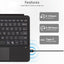[Surface Keyboard] Slim Wireless Bluetooth Keyboard Cover, 7 Color Backlight, Precision Multi-Touch Trackpad for Microsoft Surface Pro 12