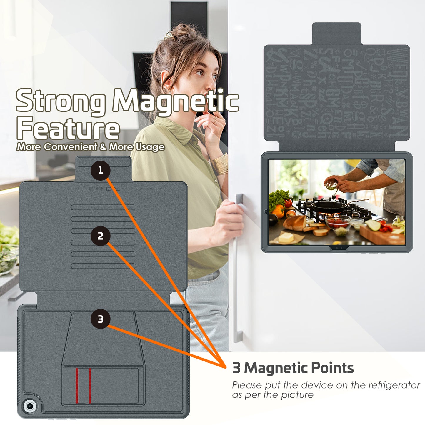 TECHGEAR Enduro Case for Samsung Galaxy Tab A11+ / A11 Plus 11"(SM-X230/X236) – Rugged Magnetic Smart Case with Stand, Card Slot & Trolley Compatible [Auto Sleep/Wake]