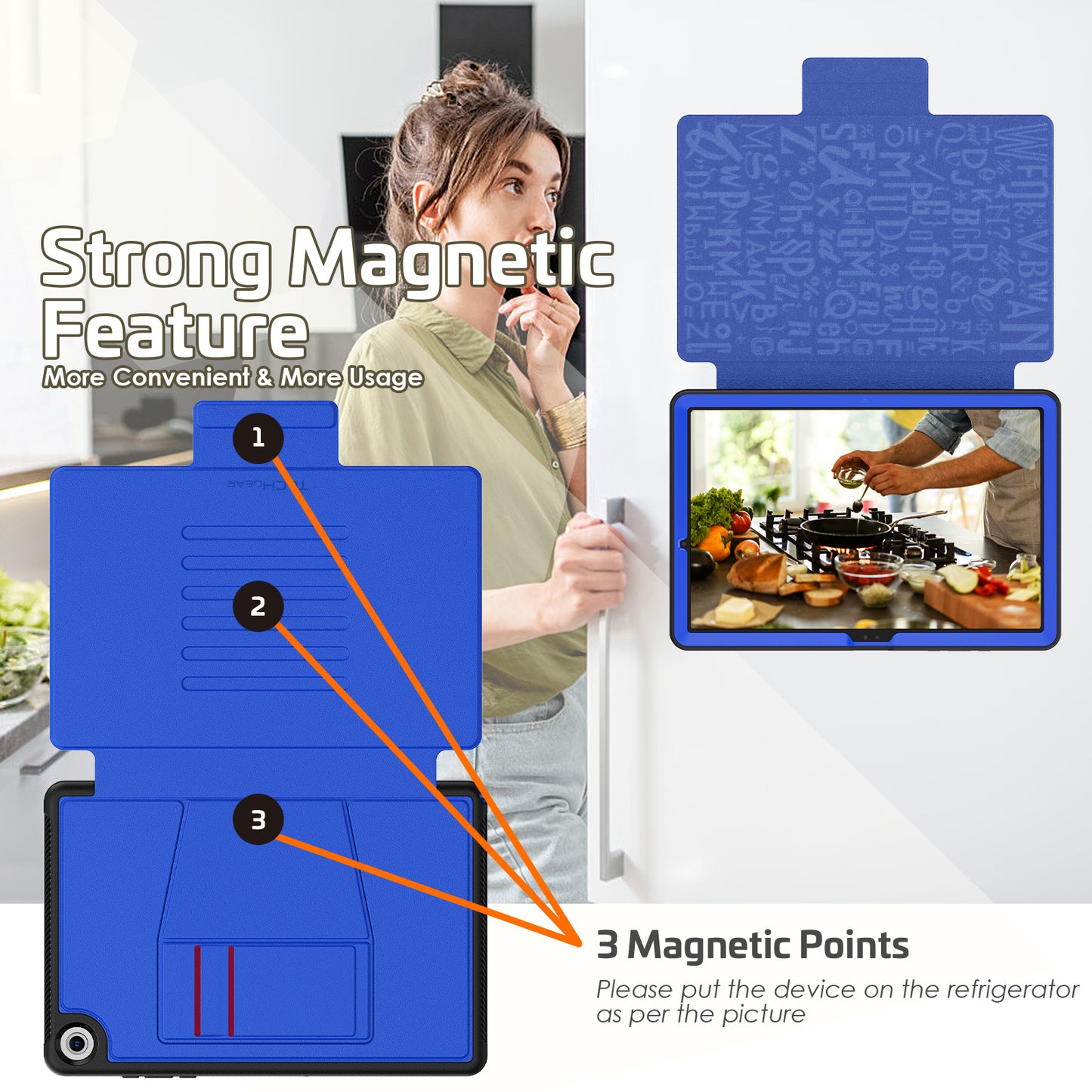 TECHGEAR Enduro Case for Samsung Galaxy Tab A11+ / A11 Plus 11"(SM-X230/X236) – Rugged Magnetic Smart Case with Stand, Card Slot & Trolley Compatible [Auto Sleep/Wake]