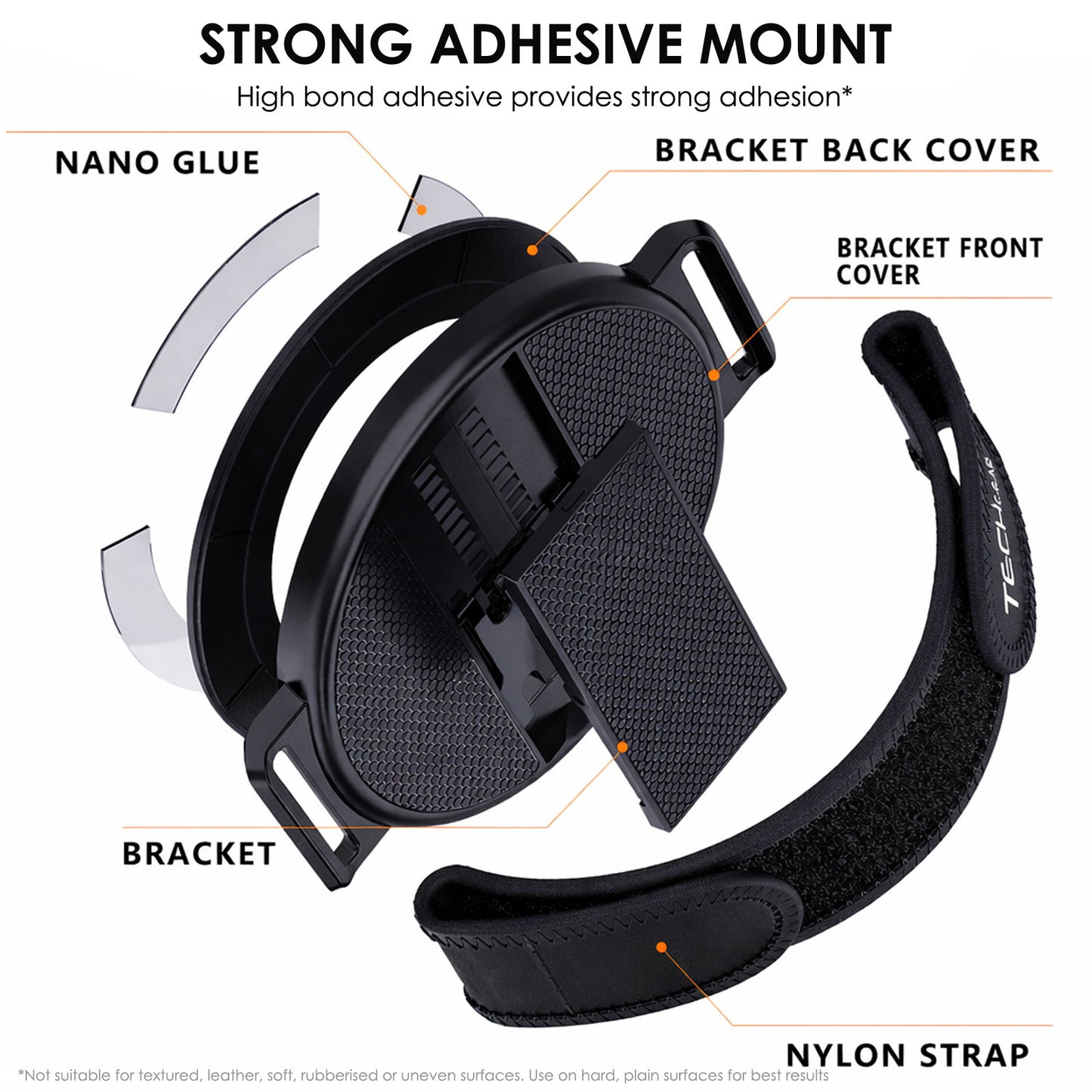 TECHGEAR Universal Tablet Hand Strap Holder & Stand – 360° Rotating Grip with Kickstand for iPad & Tablets 7–13"