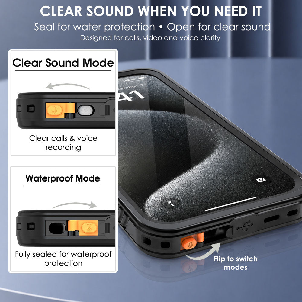 TECHGEAR Waterproof MagSafe Charging Case for iPhone 17 6.3" – IP68 Shockproof 360° Full Body Sealed Cover with Built-In Screen Protector