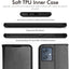 [Leather Wallet Case] Protective Cover with Cash & Card Holder, Stand and Wrist Strap For Motorola Moto G54 5G