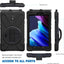 TECHGEAR X-Case fits Samsung Galaxy Tab Active 5 8.0" (SM-X306) Tough Rugged HEAVY DUTY Armour Shockproof Impact Case with 360 Rotating Stand, Hand Strap and Shoulder Strap Case - Black