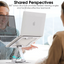 Folding Laptop Stand with 360 Rotating Base and Heat-Vent
