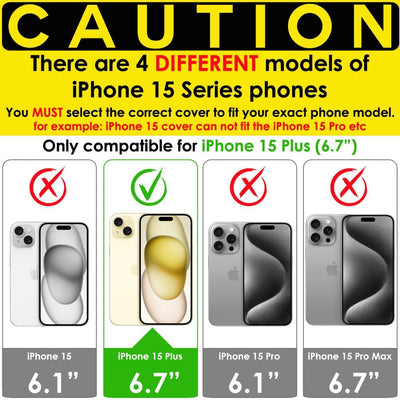 [Carbon Fibre Detail] Shockproof, Anti-Scratch, Slim Hybrid Gel Bumper Case with Hard Back Compatible with MagSafe Cover for iPhone 15 Plus 6.7"