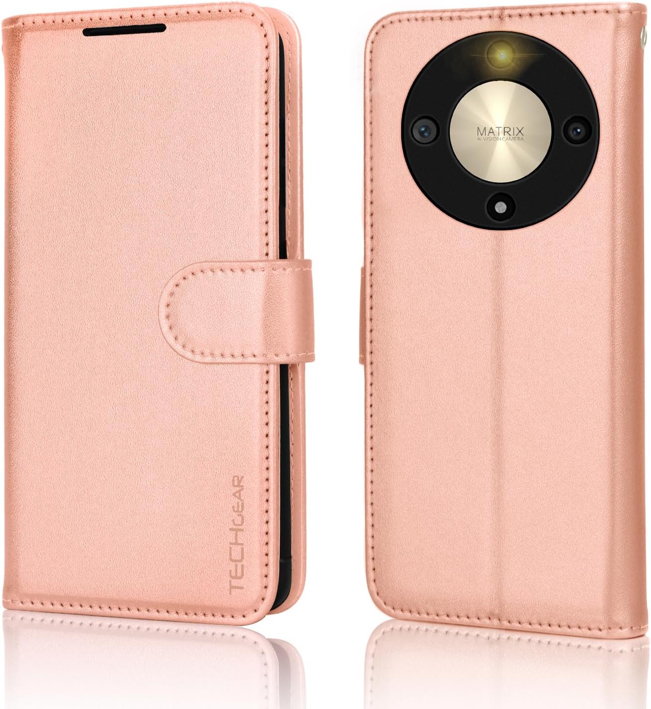 [Wallet Case] Protective Cover with Cash & Card Holder, Stand and Wrist Strap [RFID BLOCKING] For Honor Magic 6 Lite 5G