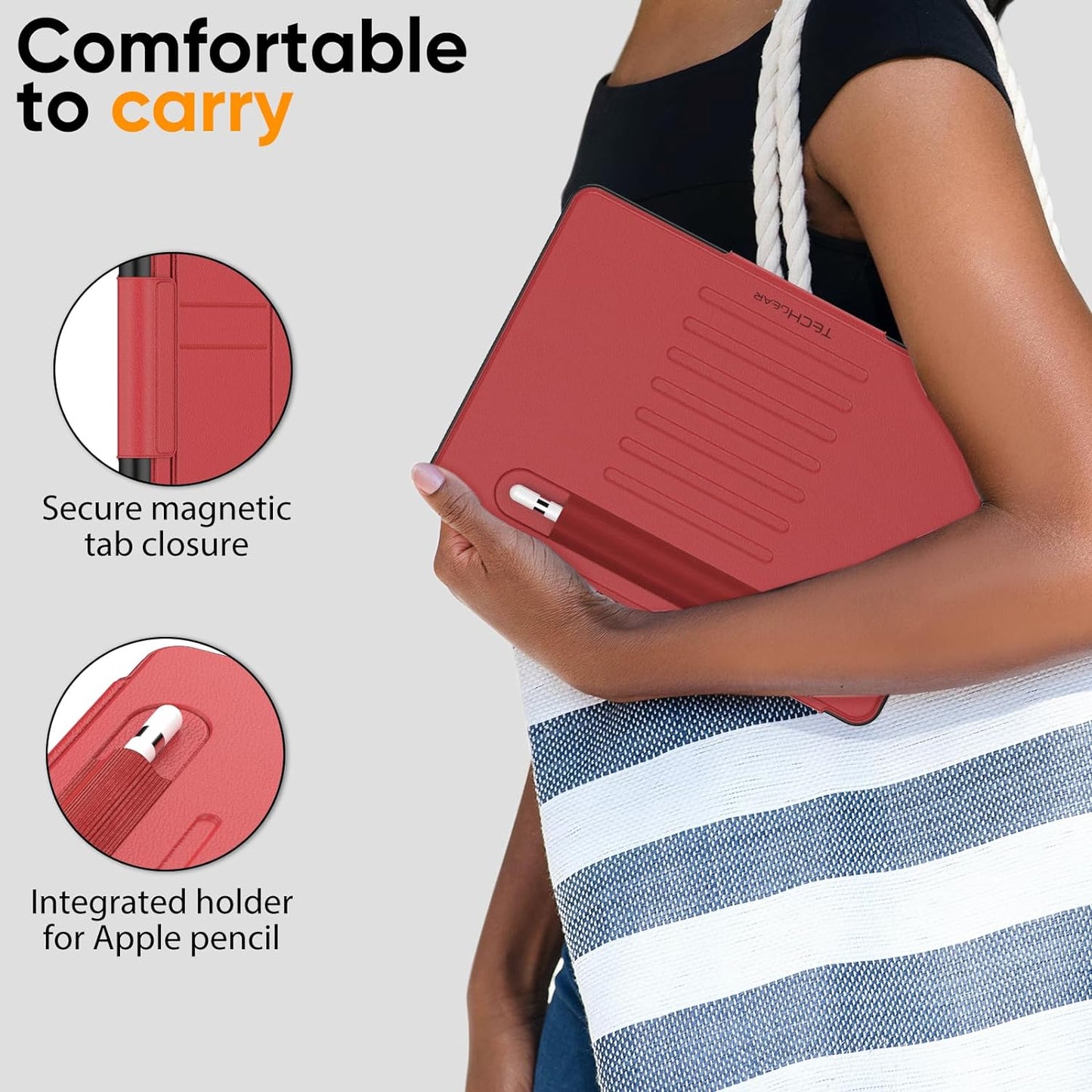 [Enduro Case] Tough Strong Magnetic & Flip Case [Auto Sleep/Wake] Cover with Multi-Angle Stand & Card Slot For Apple iPad 10.2" 2021-2019 9th-7th Gen