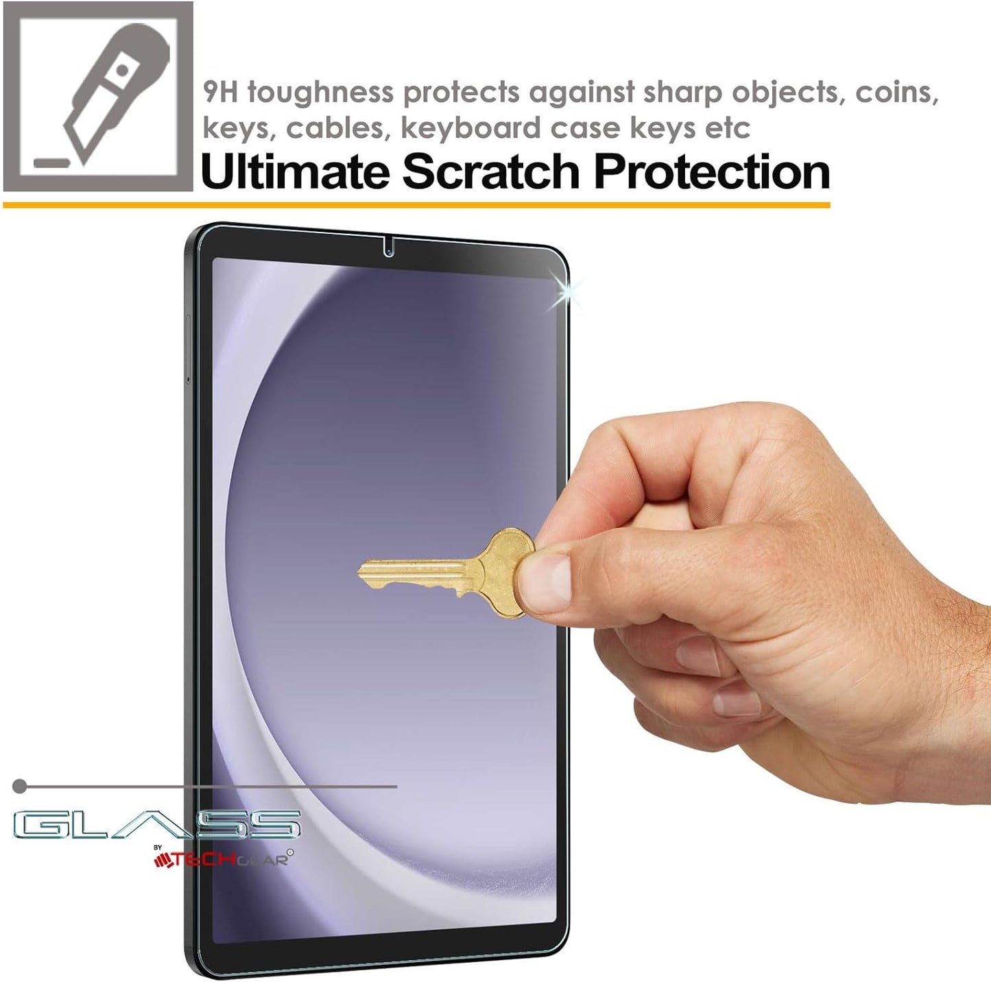 Tempered Glass Screen Protector for Samsung Galaxy Tab A11 8.7" (2025 SM-X130/X133/X135) & Tab A9 8.7" (2023 SM-X110/X115/X117) – 9H Hardness, Easy-Clean Surface, Case Friendly – 1 Pack / 2 Pack