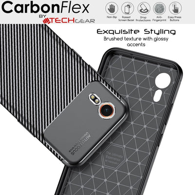 [CarbonFlex Case] Premium Shockproof Soft Slim Cover with Carbon Fibre Effect For Samsung XCover 7 5G