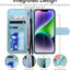 [Wallet Case] Protective Cover with Cash & Card Holder, Stand and Wrist Strap For Apple iPhone 15