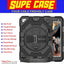 [SUPE Case] Tough Shockproof Fun Case with 360 Rotating Stand, Hand & Shoulder Strap for Apple iPad 10.2" 2021- 2019 [9th - 7th Gen] & iPad Air 3