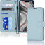 [Wallet Case] RFID Blocking, Leather Flip Cover with Card Holder, Kickstand, Wrist Strap, Magnetic Closure For Apple iPhone 17 Pro