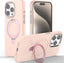 Premium Liquid Silicone Shockproof Anti-Scratch Magnetic Kickstand Case, Soft Microfibre Lining, Compatible with MagSafe Case for iPhone 15 Pro 6.1"