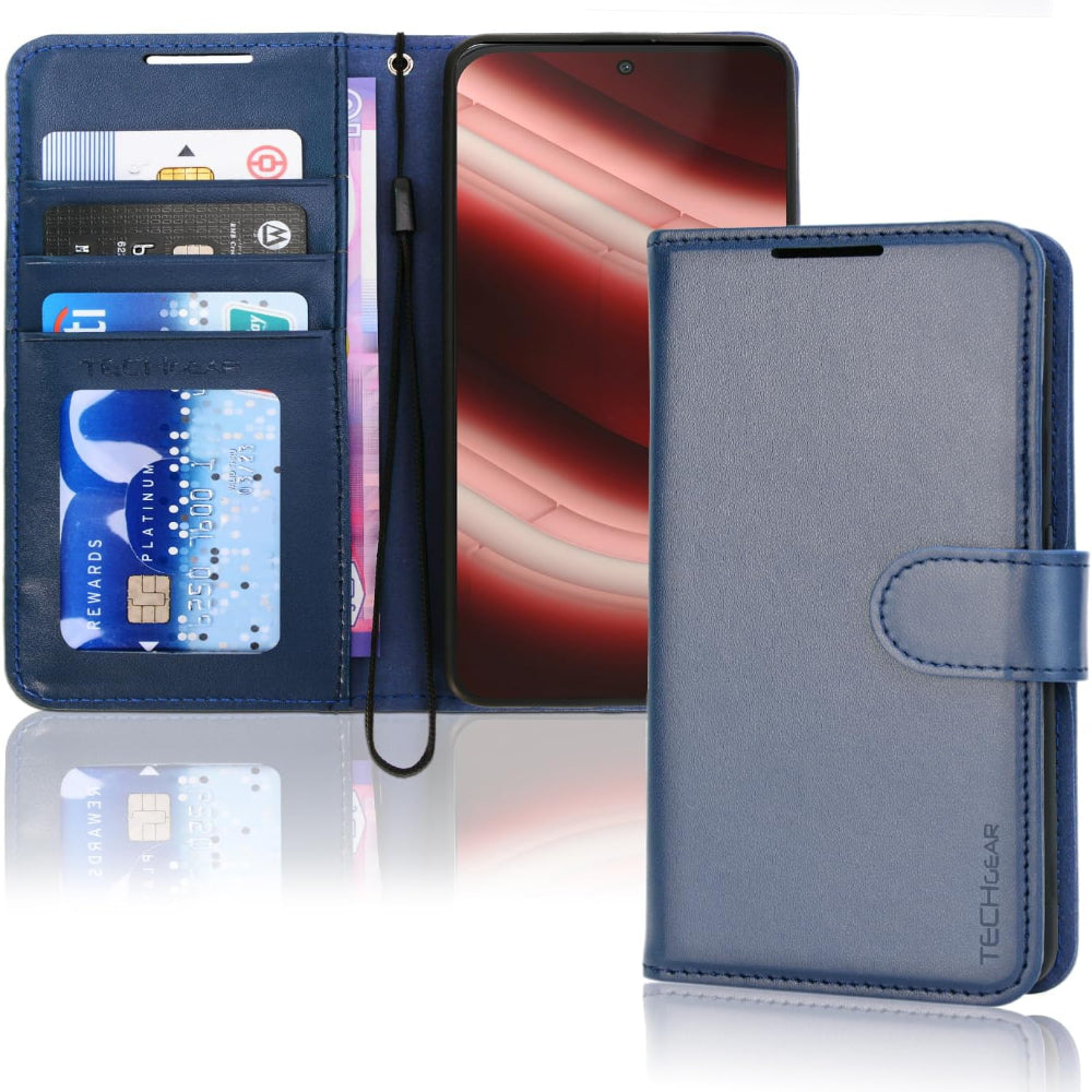 [Leather Wallet Case] Protective Cover with Cash & Card Holder, Stand and Wrist Strap For Nothing Phone 2a