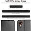 [Leather Wallet Case] Protective Cover with Cash & Card Holder, Stand and Wrist Strap For Samsung XCover 7 5G