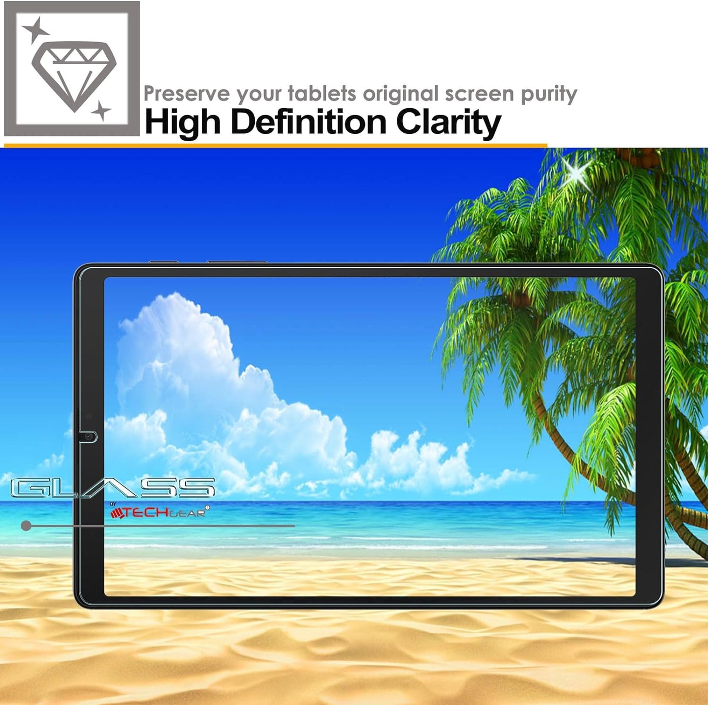 Tempered Glass Screen Protector for Samsung Galaxy Tab A11 8.7" (2025 SM-X130/X133/X135) & Tab A9 8.7" (2023 SM-X110/X115/X117) – 9H Hardness, Easy-Clean Surface, Case Friendly – 1 Pack / 2 Pack