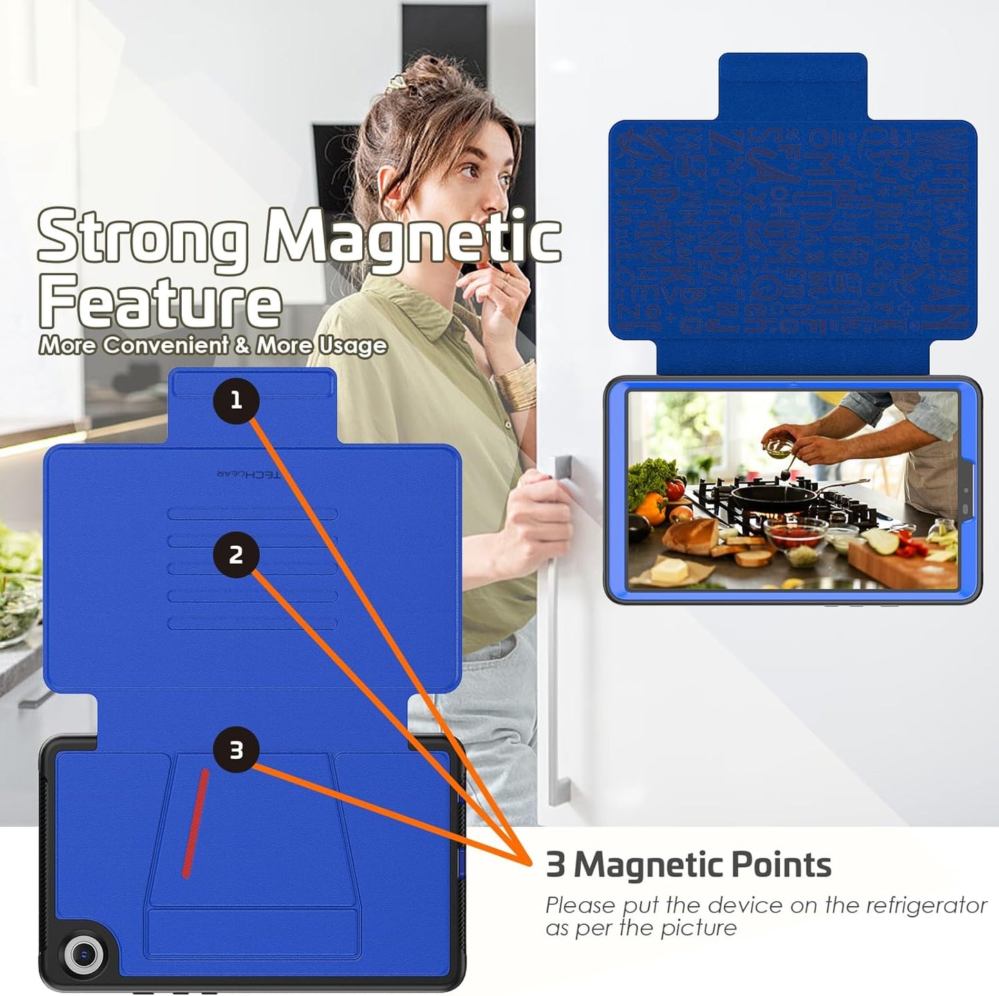 [Enduro Case] Tough Strong Magnetic & Flip Case [Auto Sleep/Wake] Cover with Multi-Angle Stand & Card Slot For Samsung Tab A9 8.7" (SM-X110 / X115)