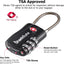 TSA Suitcase Locks 3-Dial Security Travel Combination Padlock