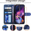 [Leather Wallet Case] Protective Cover with Cash & Card Holder, Stand and Wrist Strap For Motorola Moto G54 5G