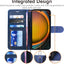 [Leather Wallet Case] Protective Cover with Cash & Card Holder, Stand and Wrist Strap For Samsung XCover 7 5G