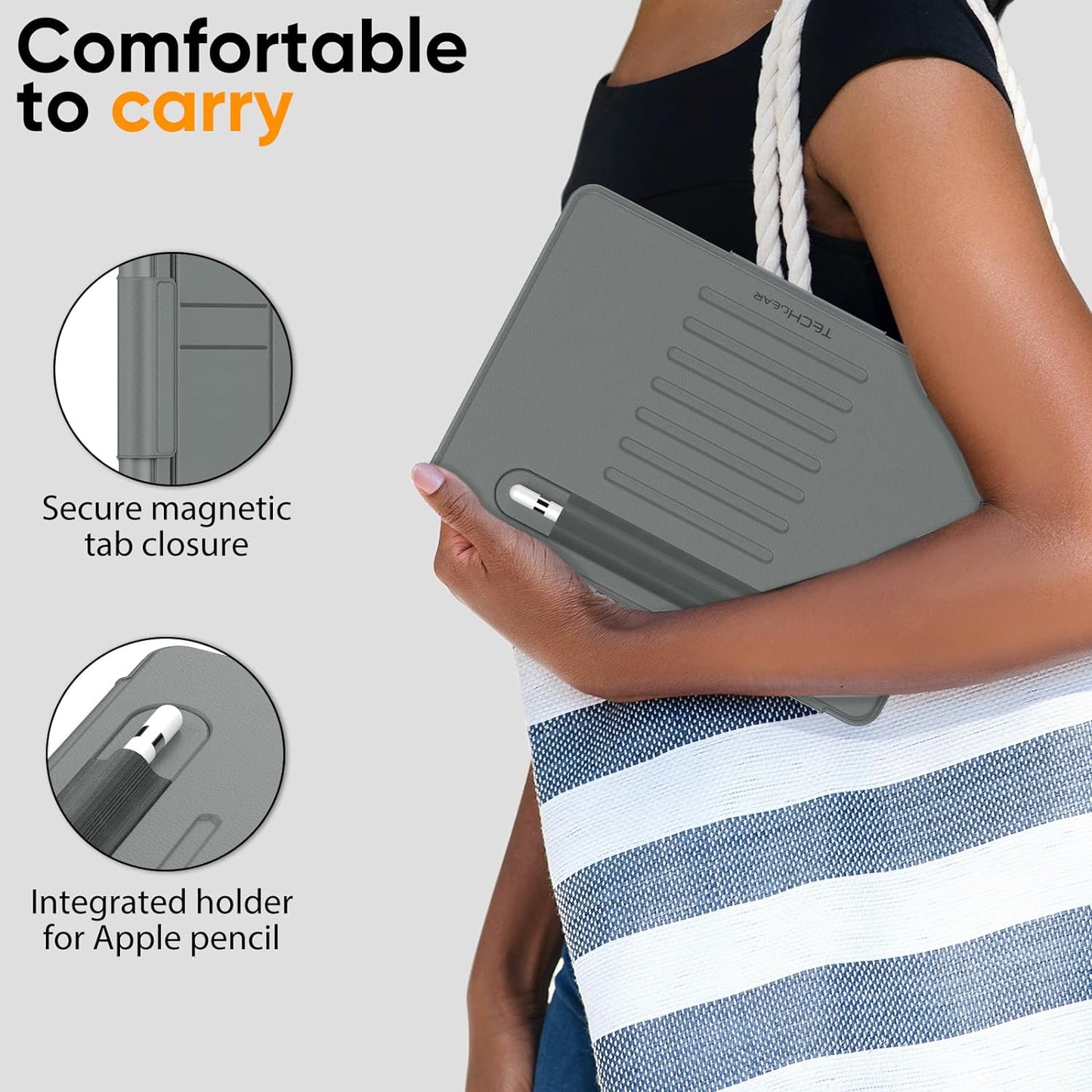 [Enduro Case] Tough Strong Magnetic & Flip Case [Auto Sleep/Wake] Cover with Multi-Angle Stand & Card Slot For Apple iPad 10.2" 2021-2019 9th-7th Gen