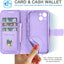 [Leather Wallet Case] Genuine Leather [RFID Blocking] Magnetic Flip Case with Card & Slots and Stand For iPhone 15 6.1"