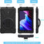 TECHGEAR X-Case fits Samsung Galaxy Tab Active 5 8.0" (SM-X306) Tough Rugged HEAVY DUTY Armour Shockproof Impact Case with 360 Rotating Stand, Hand Strap and Shoulder Strap Case - Black