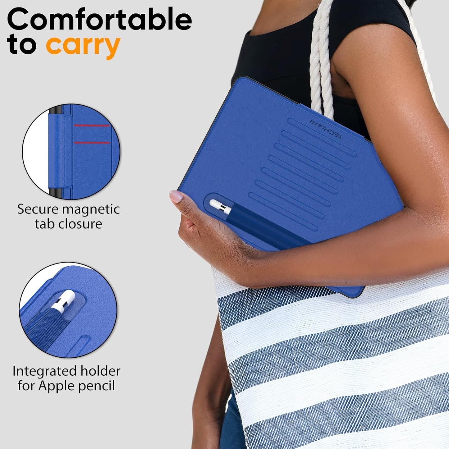 [Enduro Case] Tough Strong Magnetic & Flip Case [Auto Sleep/Wake] Cover with Multi-Angle Stand & Card Slot For Apple iPad 10.2" 2021-2019 9th-7th Gen