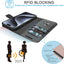 [Leather Wallet Case] Genuine Leather [RFID Blocking] Magnetic Flip Case with Card & Slots and Stand For iPhone 15 Pro