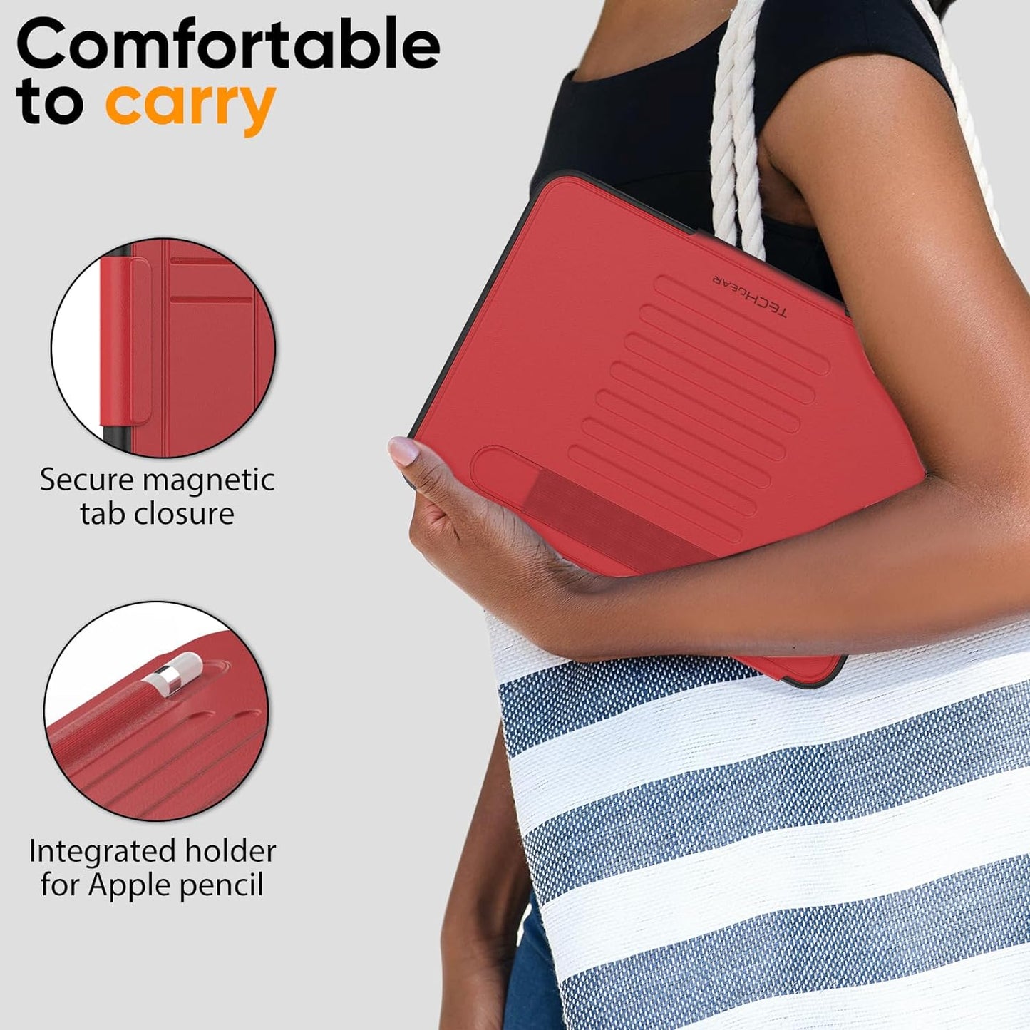 [Enduro Case] Tough Strong Magnetic & Flip Case [Auto Sleep/Wake] Cover with Multi-Angle Stand & Card Slot For Apple iPad 11th & 10th Generation, iPad 2025 / 2022