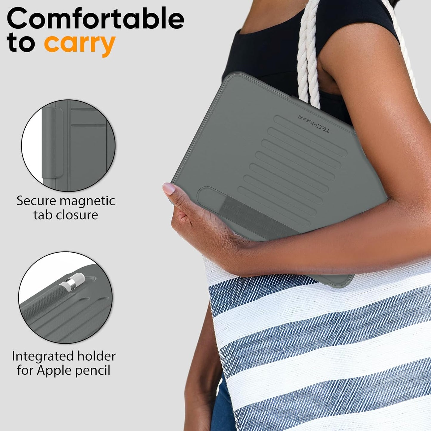 [Enduro Case] Tough Strong Magnetic & Flip Case [Auto Sleep/Wake] Cover with Multi-Angle Stand & Card Slot For Apple iPad 11th & 10th Generation, iPad 2025 / 2022