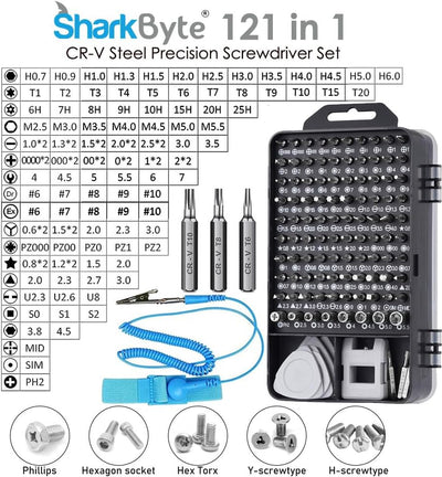 121 in 1 Precision Mini Screwdrivers Set, Magnetic DIY Electronic Repair Tools Kit for iPhone Mobile Laptop PC Mac Watch Glasses etc