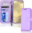 [Leather Wallet Case] Protective Cover with Cash & Card Holder, Stand and Wrist Strap For Samsung Galaxy S24 5G