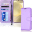 [Wallet Case] Protective Cover with Cash & Card Holder, Stand and Wrist Strap For Samsung Galaxy S24 Plus