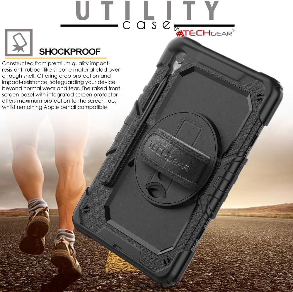 [UTILITY Case] Full Body Shockproof Case with Stand, Hand & Shoulder Strap for Samsung Galaxy Tab S9 FE 10.9" (SM-X510, SM-X516 Series)