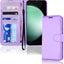 [Leather Wallet Case] Protective Cover with Cash & Card Holder, Stand and Wrist Strap For Samsung Galaxy S23 FE 5G