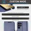 [Leather Wallet Case] Genuine Leather [RFID Blocking] Magnetic Flip Case with Card & Slots and Stand For Samsung Galaxy S24 Ultra