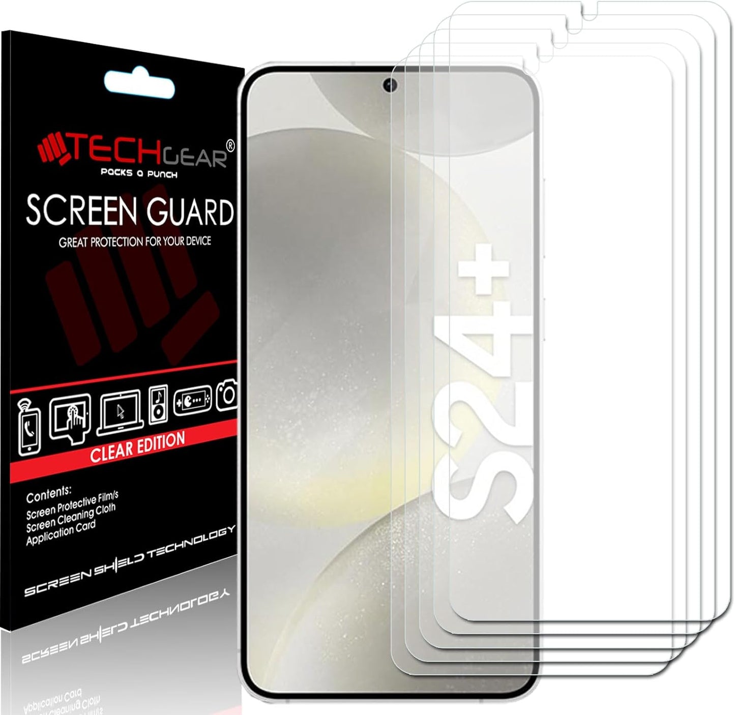 [3 Pack] Samsung Galaxy S24 Plus Clear Film Screen Protector