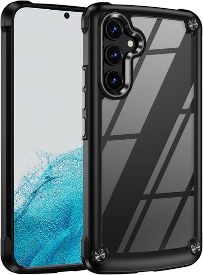 [Fusion Armour Case] Premium Hybrid Tough Heavy Duty, Clear Back, Bumper Case for Samsung A54 5G