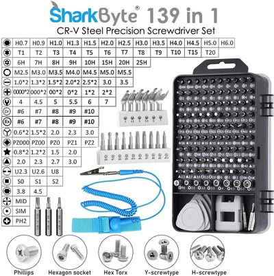139 in 1 Precision Mini Screwdrivers Set, Magnetic DIY Electronic Repair Tools Kit for iPhone Mobile Laptop PC Mac Watch Glasses etc